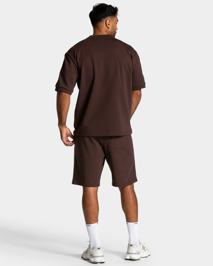 T-shirt oversize Contrastline « Espresso »