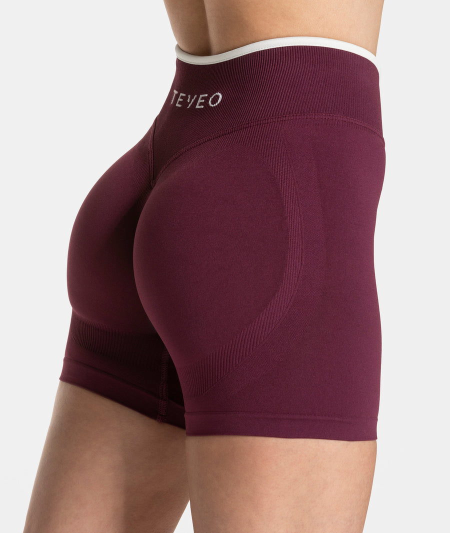 Short Contrastline Sculpt scrunch « prune »