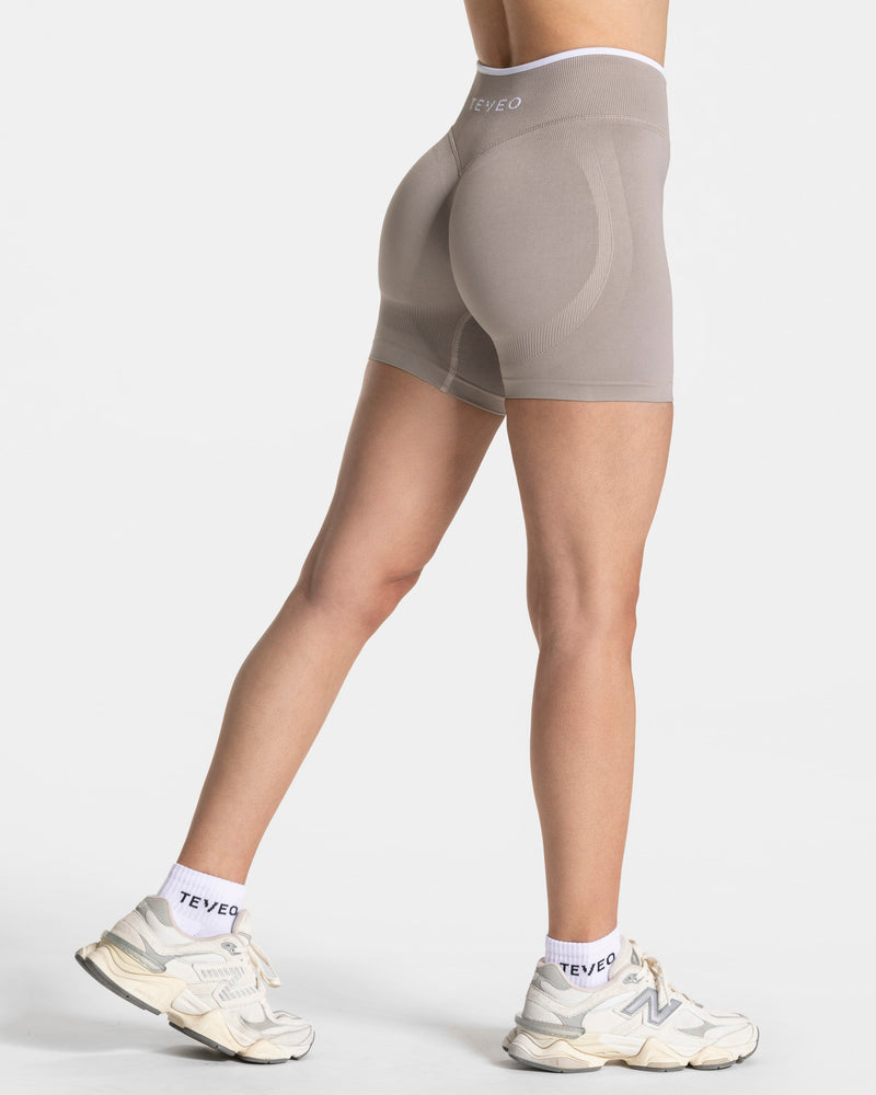 Short Contrastline Sculpt scrunch « Stone »