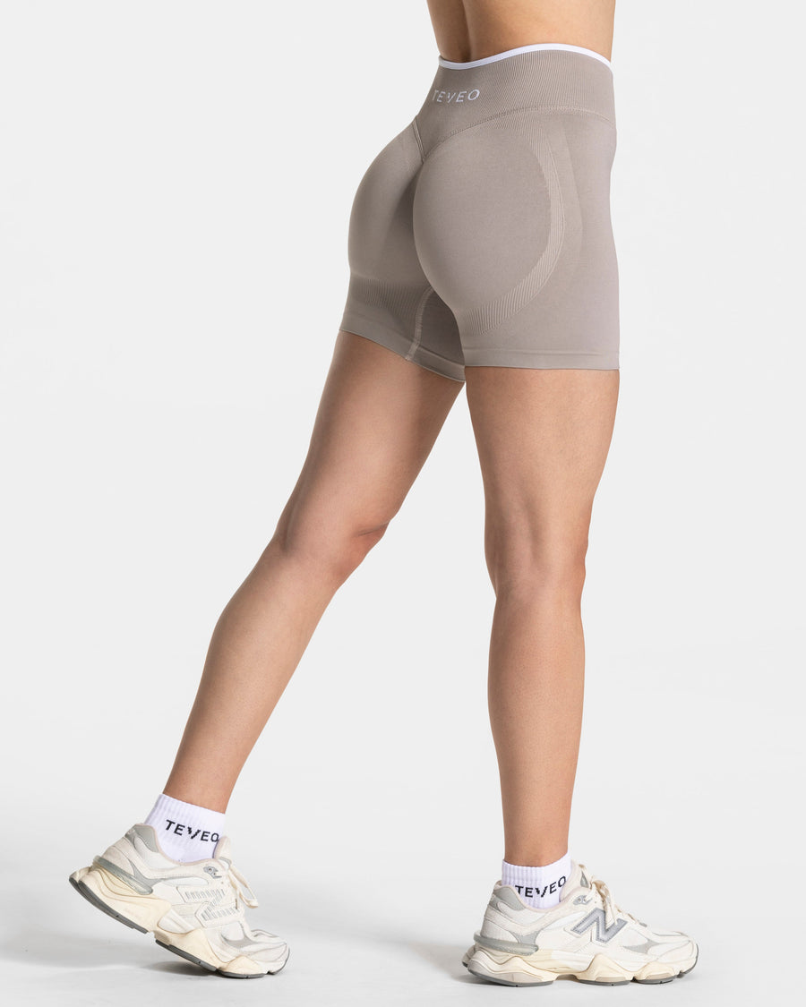 Short Contrastline Sculpt scrunch « Stone »