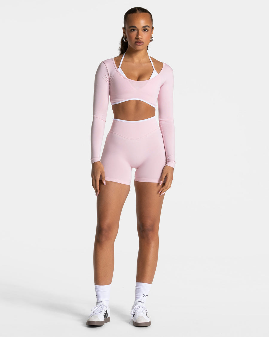 Short Contrastline Sculpt scrunch « rose »