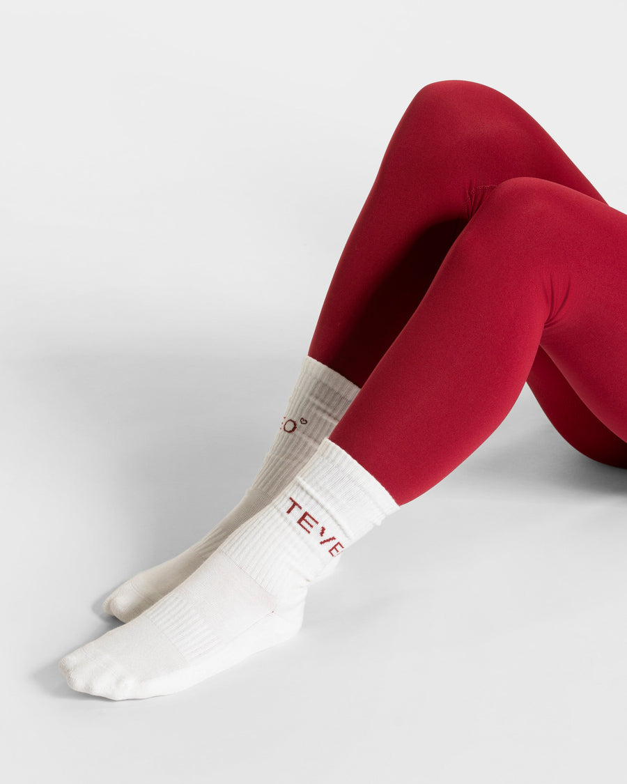 Chaussettes Contrastline (2 paires) « blanc cassé »