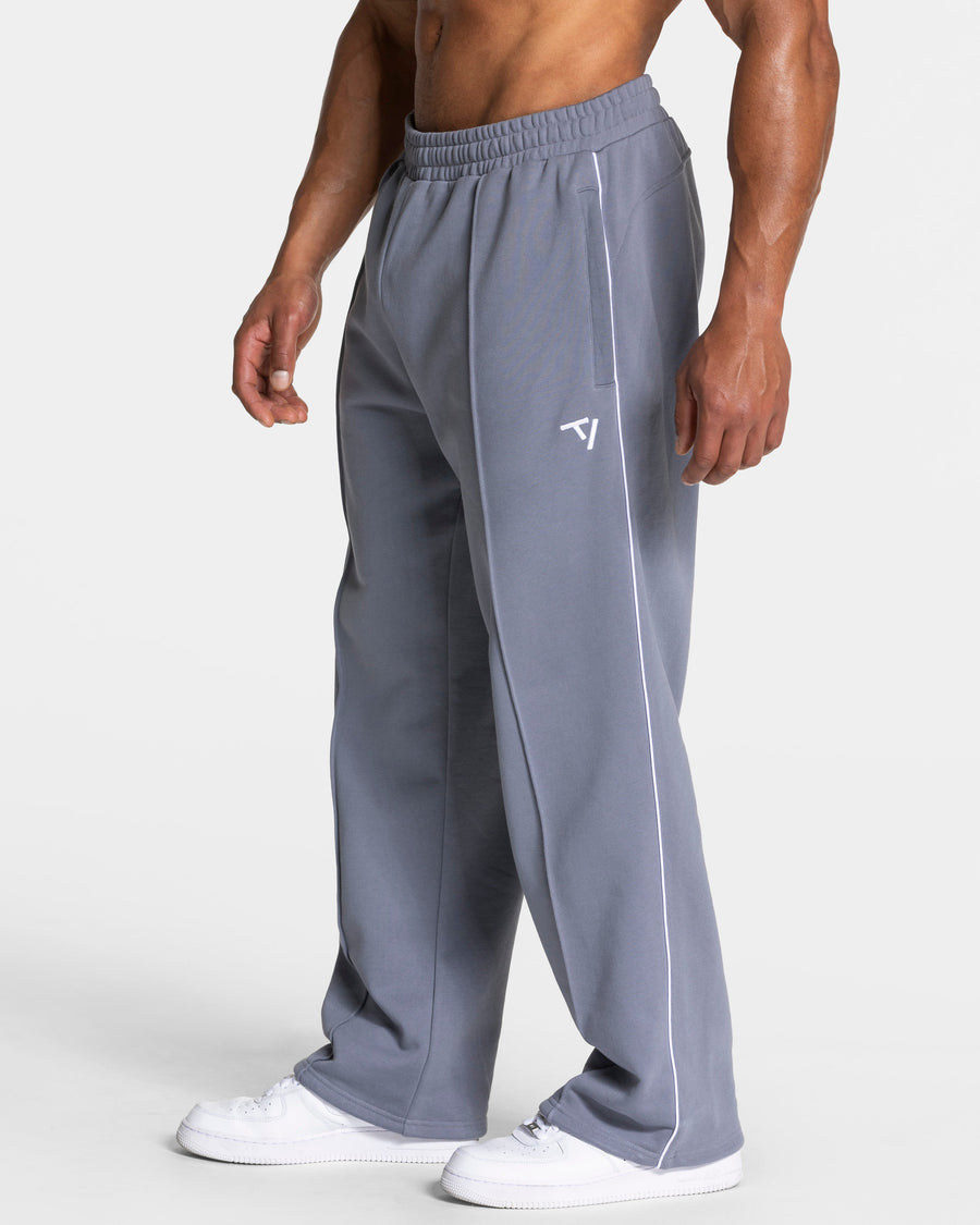 Pantalon de jogging Contrastline Straight Leg « argenté-blanc »