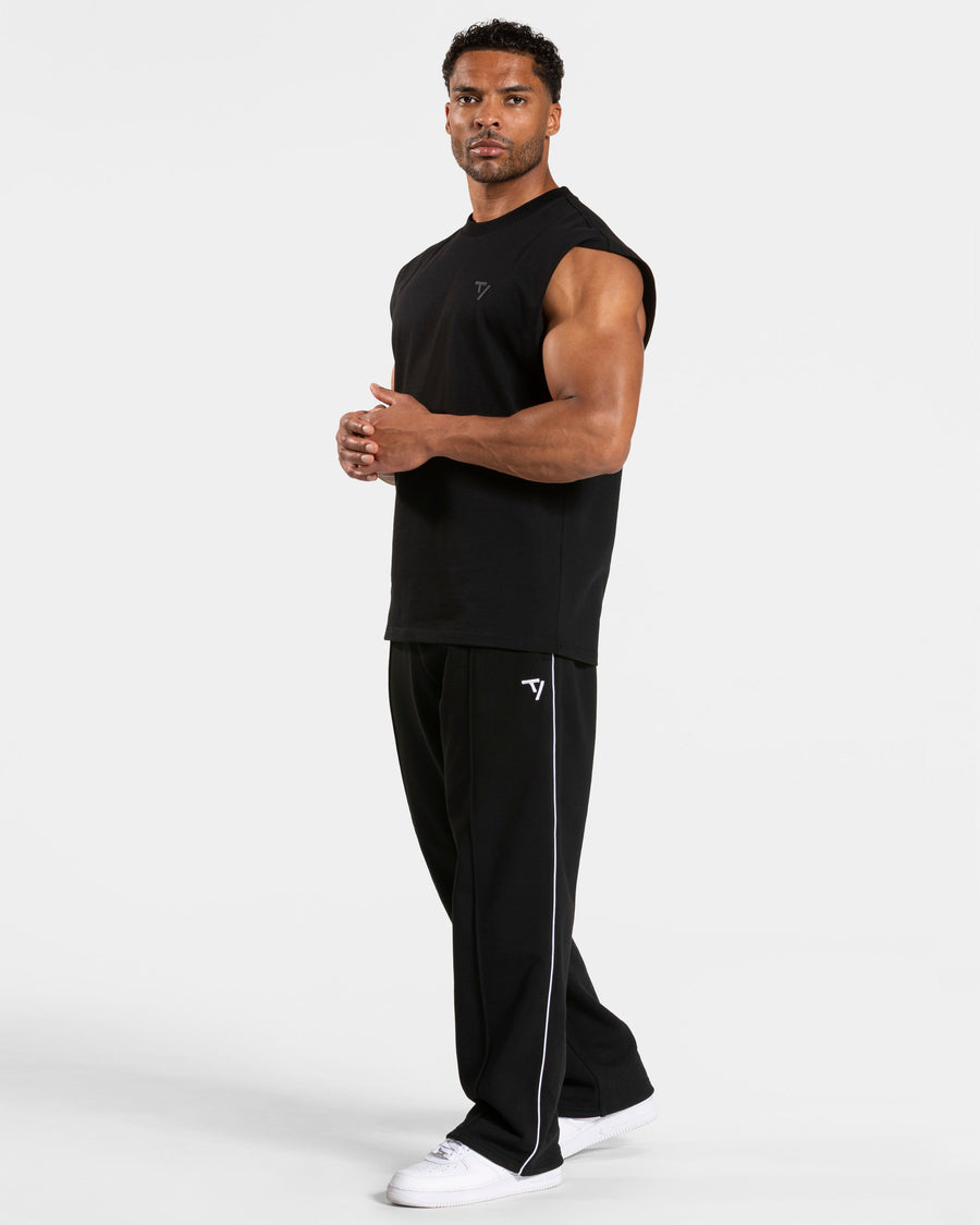 Pantalon de jogging Contrastline Straight Leg « noir-blanc »