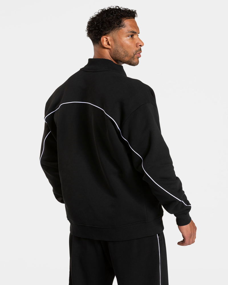 Sweat-shirt zippé Contrastline « noir-blanc »
