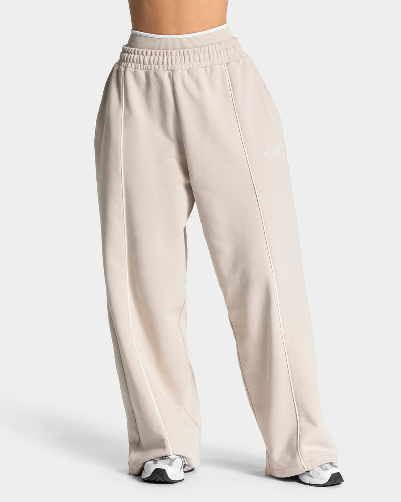 Pantalon de jogging Wide Leg Contrastline « Cream »