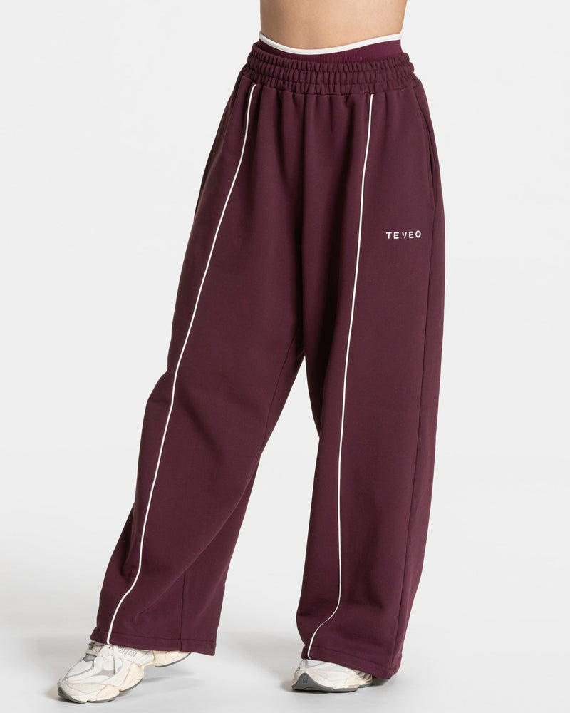 Pantalon de jogging Contrastline Wide Leg « prune »