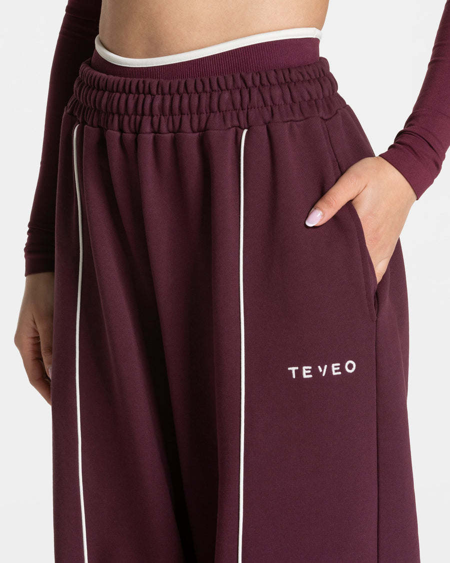 Pantalon de jogging Contrastline Wide Leg « prune »