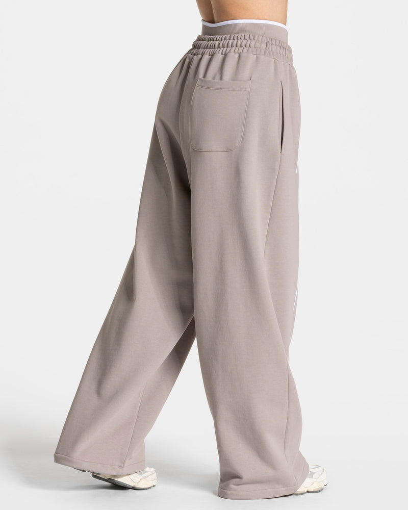 Pantalon de jogging Contrastline Wide Leg « stone »