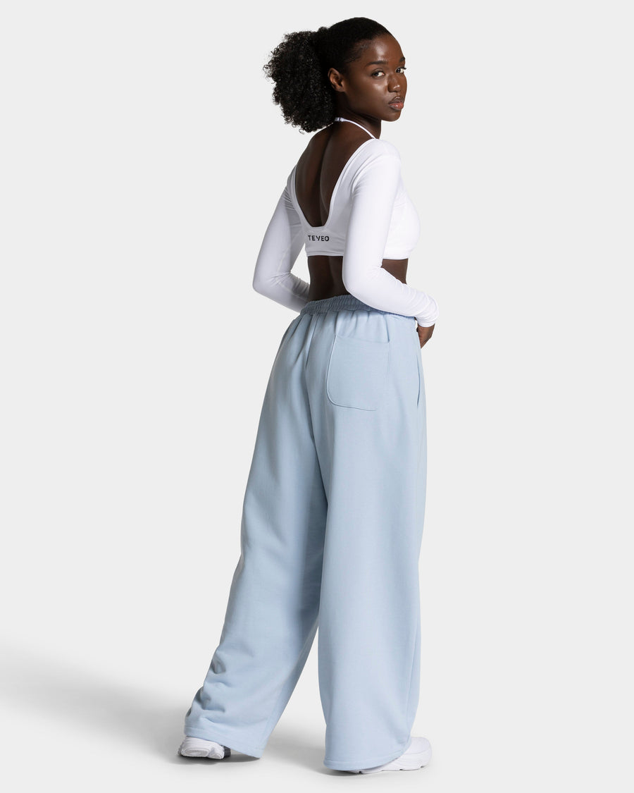 Pantalon de jogging Contrastline Wide Leg « bleu layette »
