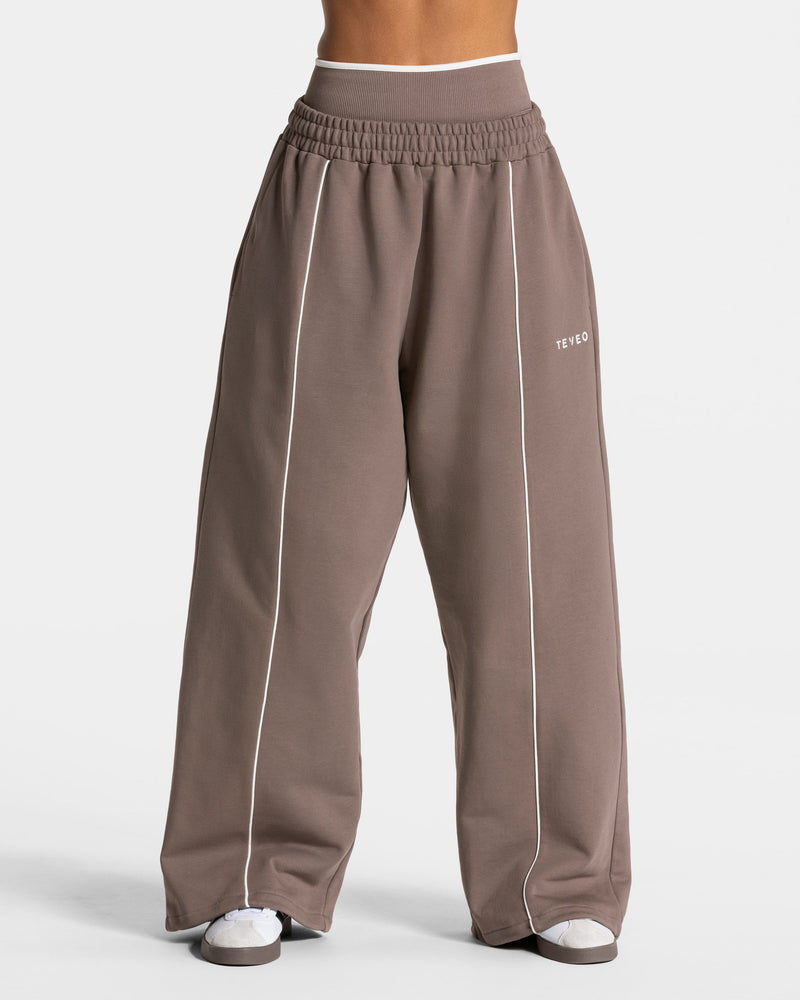 Pantalon de jogging Contrastline Wide Leg « moka »