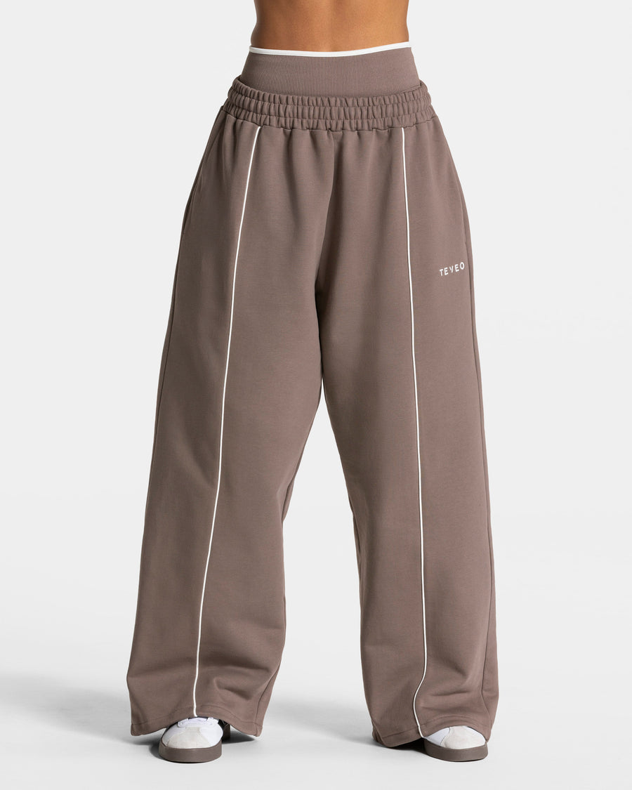 Pantalon de jogging Contrastline Wide Leg « moka »