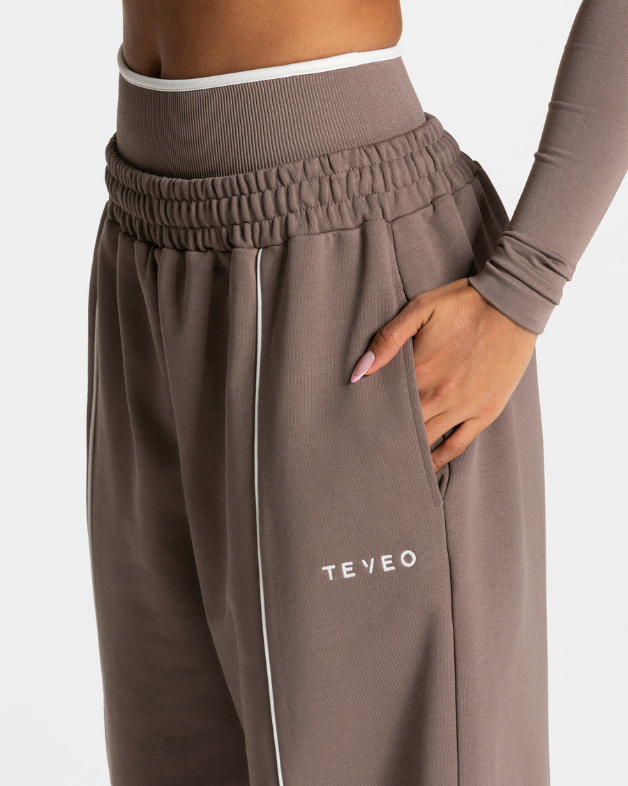Pantalon de jogging Contrastline Wide Leg « moka »