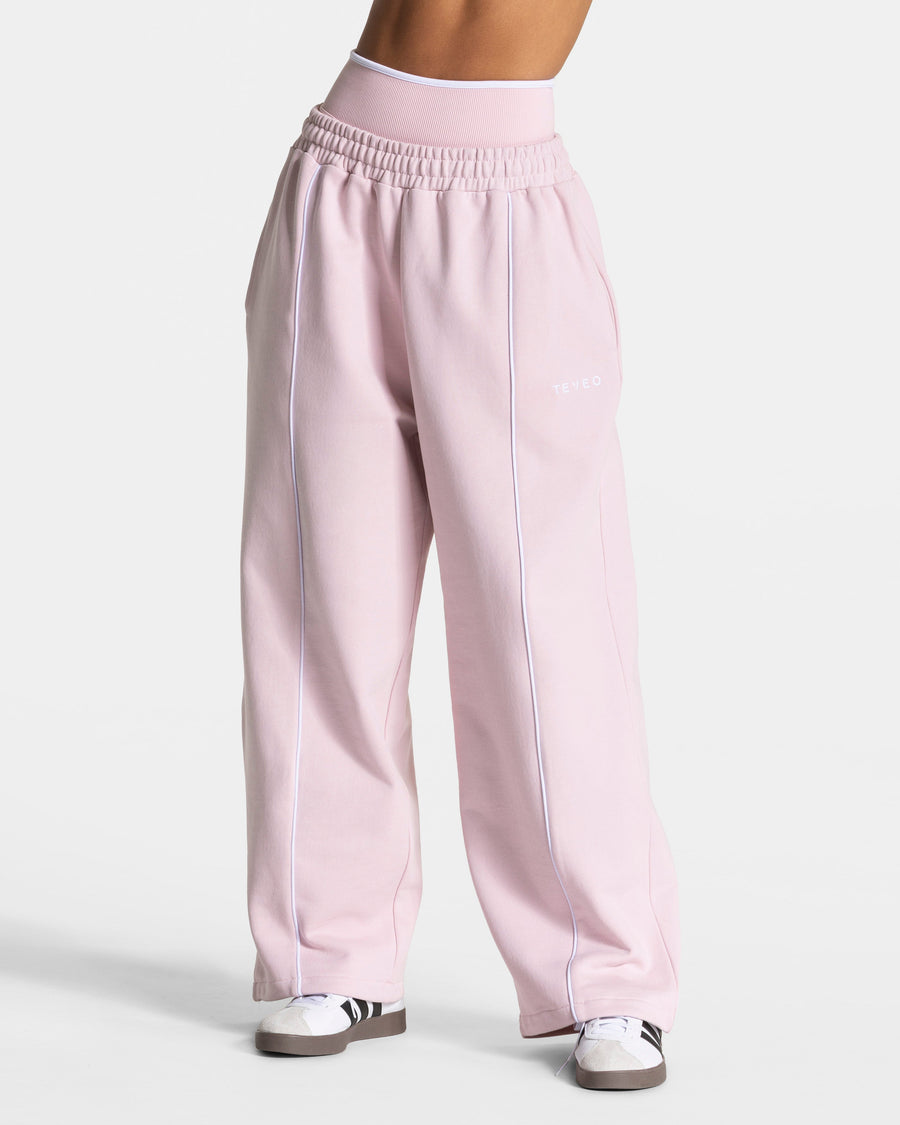 Pantalon de jogging Contrastline Wide Leg « rose »