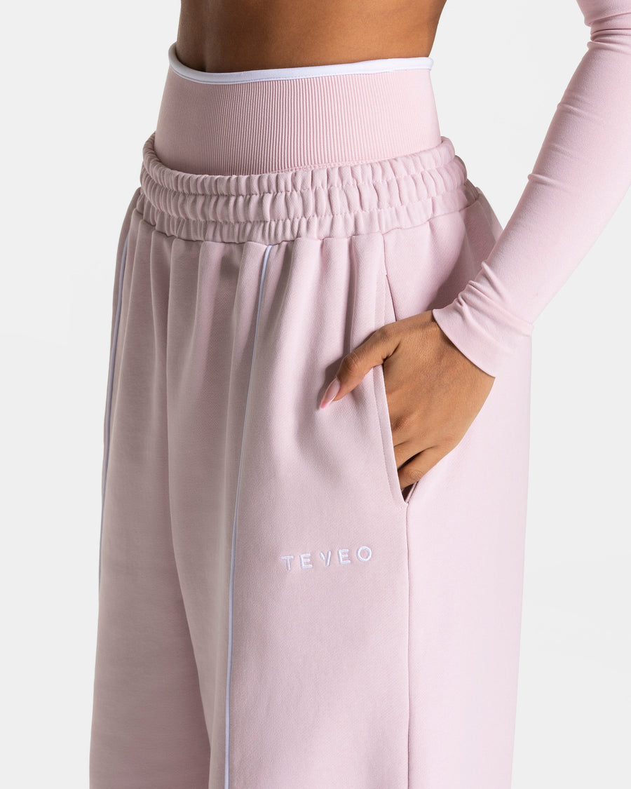 Pantalon de jogging Contrastline Wide Leg « rose »