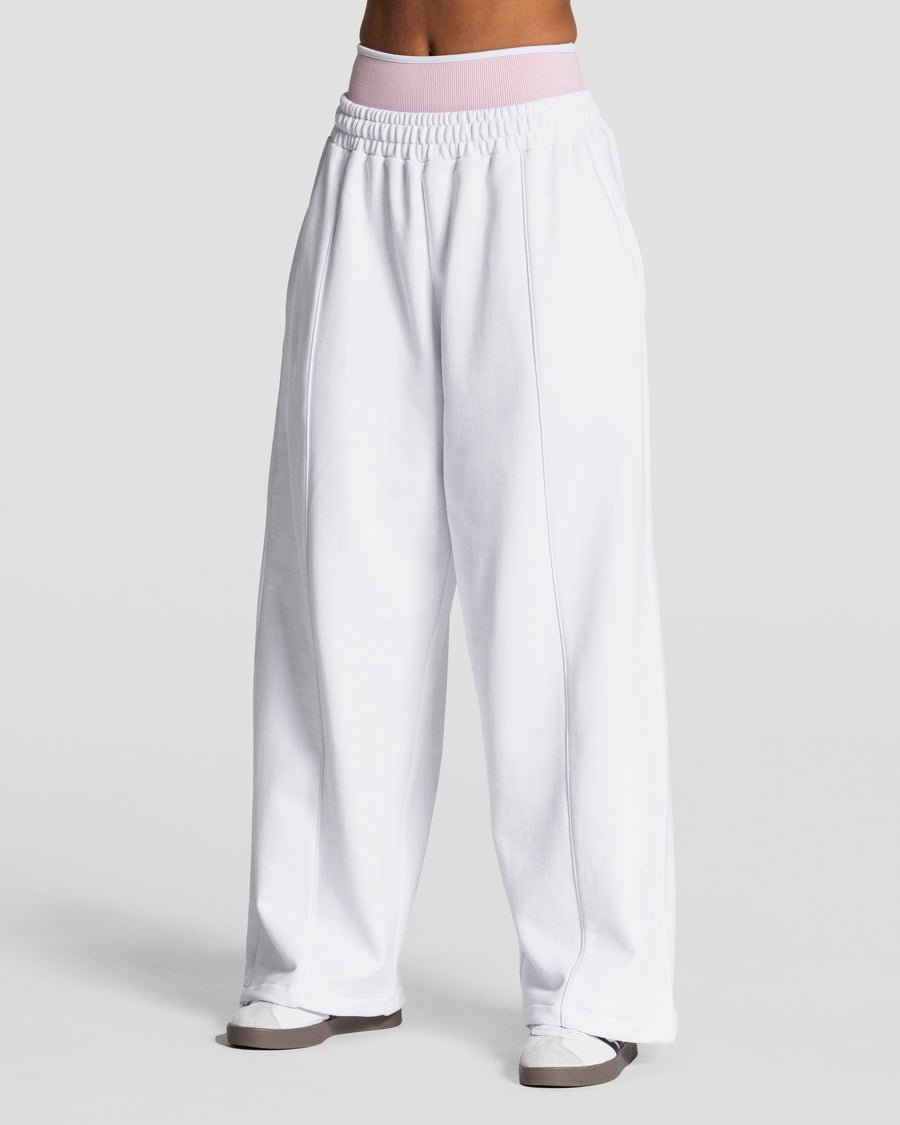 Pantalon de jogging Contrastline Wide Leg « blanc »