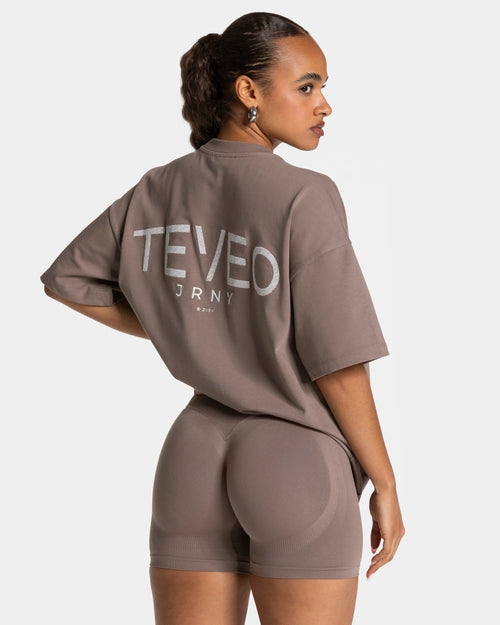 T-shirt oversize Journey « moka »