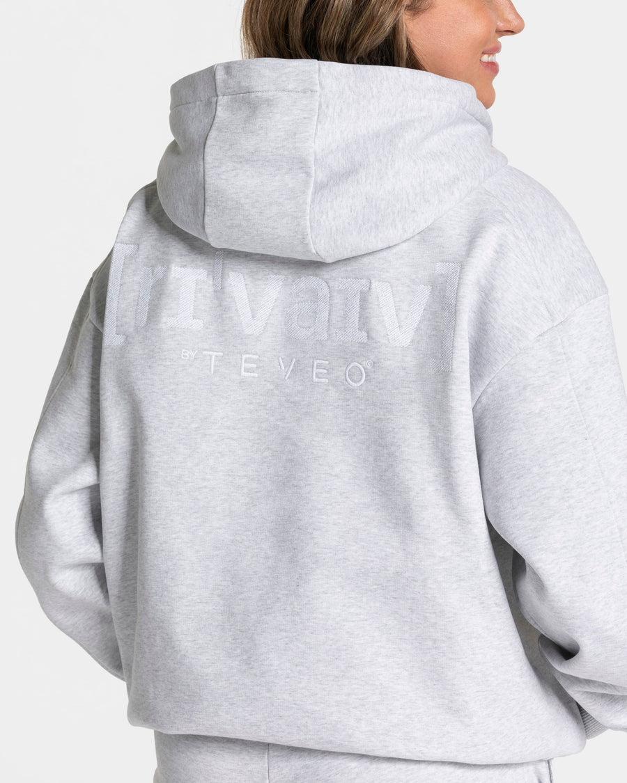 Sweat à capuche oversize RI’VAIV « gris clair »