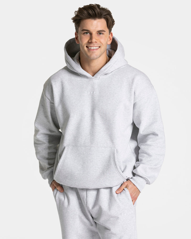 Sweat à capuche oversize RI’VAIV « gris clair »