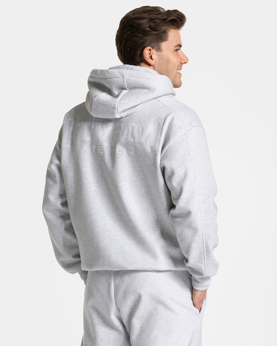 Sweat à capuche oversize RI’VAIV « gris clair »
