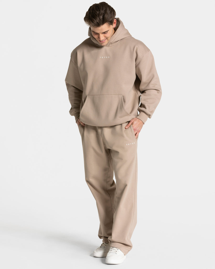Sweat à capuche oversize RI’VAIV « taupe »
