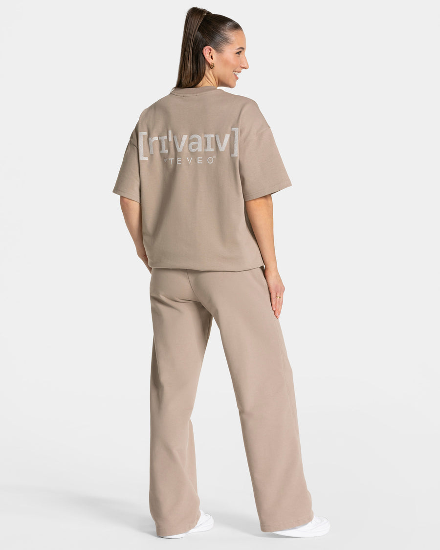 T-shirt oversize RI’VAIV « taupe »