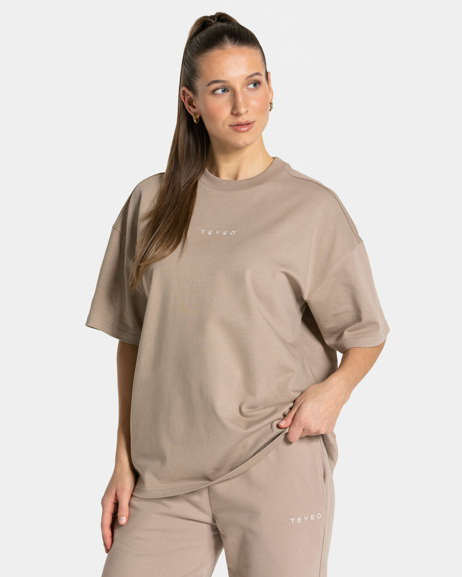 T-shirt oversize RI’VAIV « taupe »
