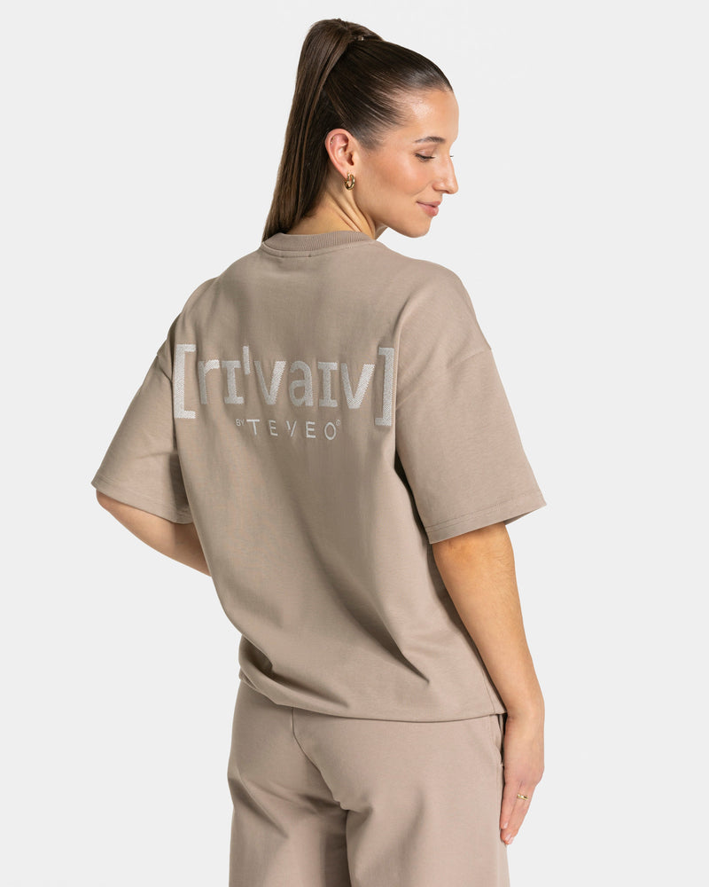 T-shirt oversize RI’VAIV « taupe »