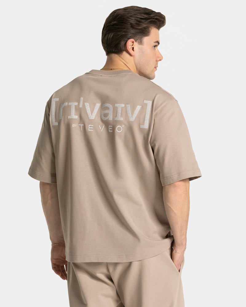 T-shirt oversize RI’VAIV « taupe »