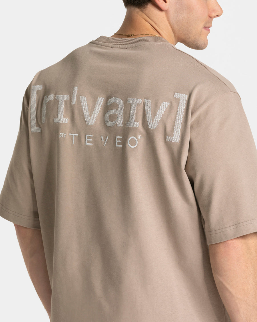 T-shirt oversize RI’VAIV « taupe »