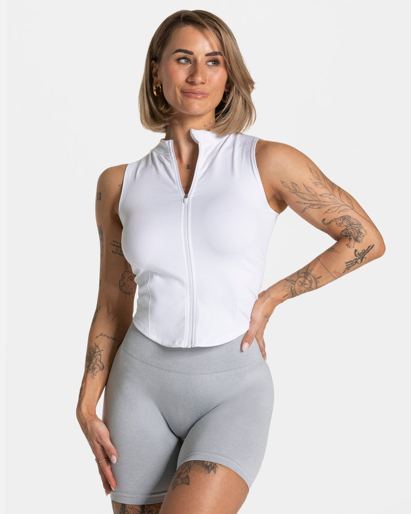 Débardeur zippé Timeless Pro « blanc »