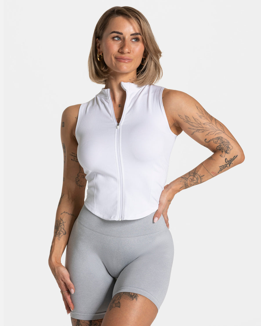 Débardeur zippé Timeless Pro « blanc »