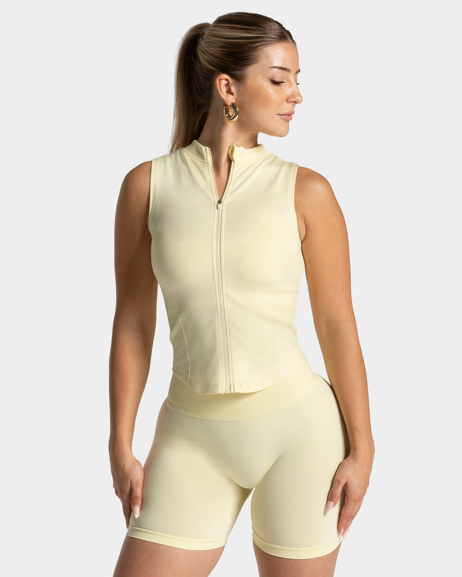 Débardeur zippé Timeless Pro « Butter Yellow »