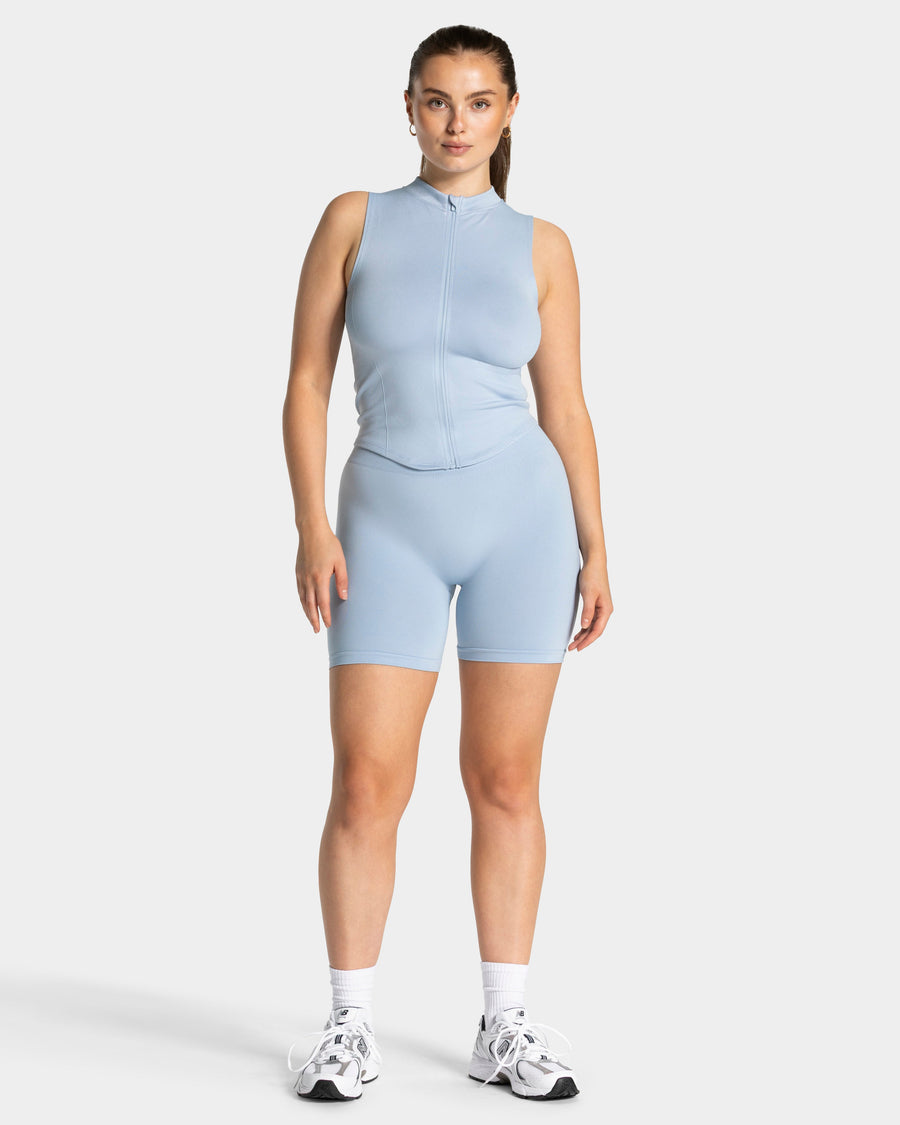 Débardeur zippé Timeless Pro « bleu layette »