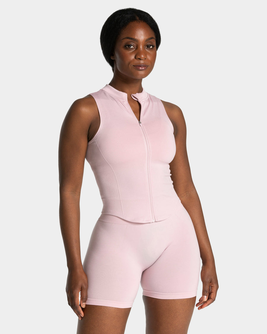 Débardeur zippé Timeless Pro « rose »