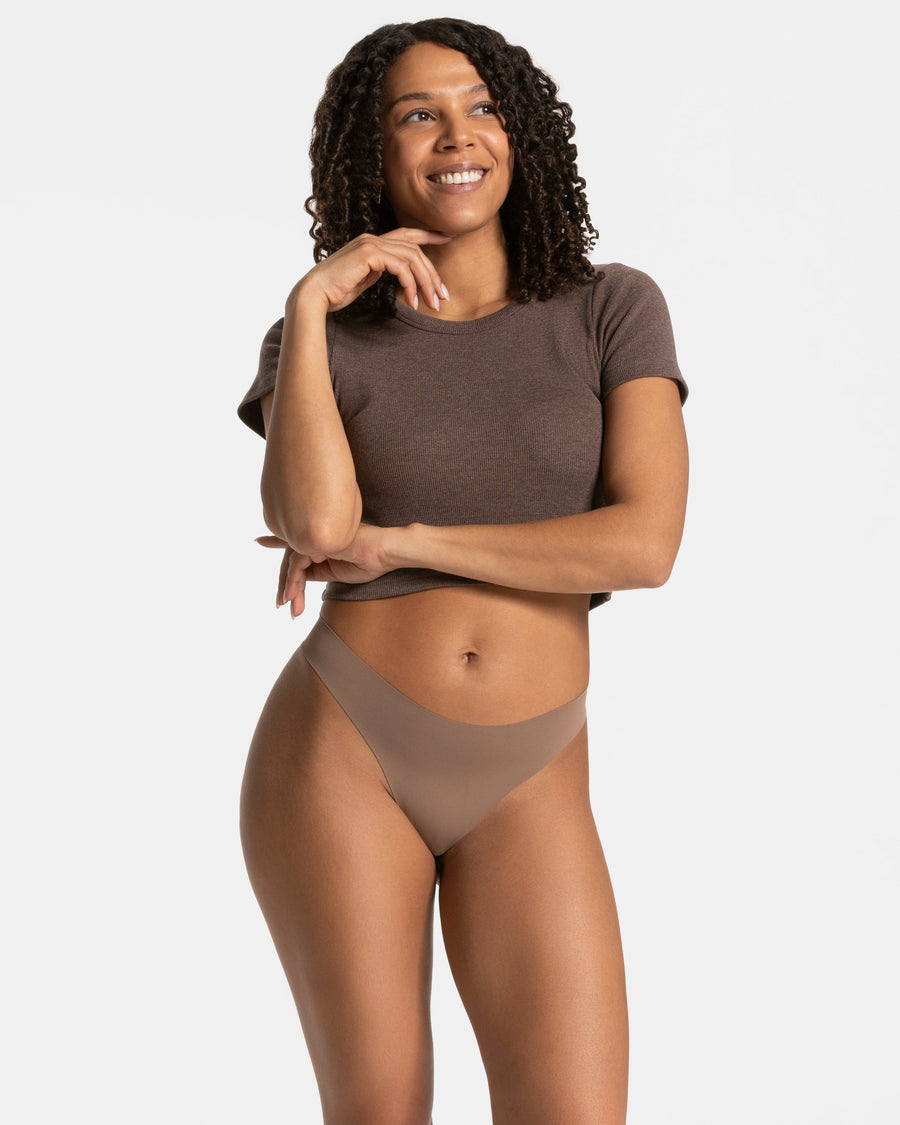 Tanga Seamless Padded (lot de 2) « cacao »