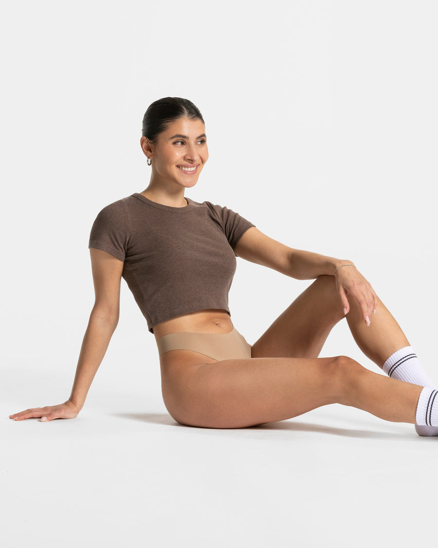 Tanga Seamless Padded (lot de 5) « caramel »