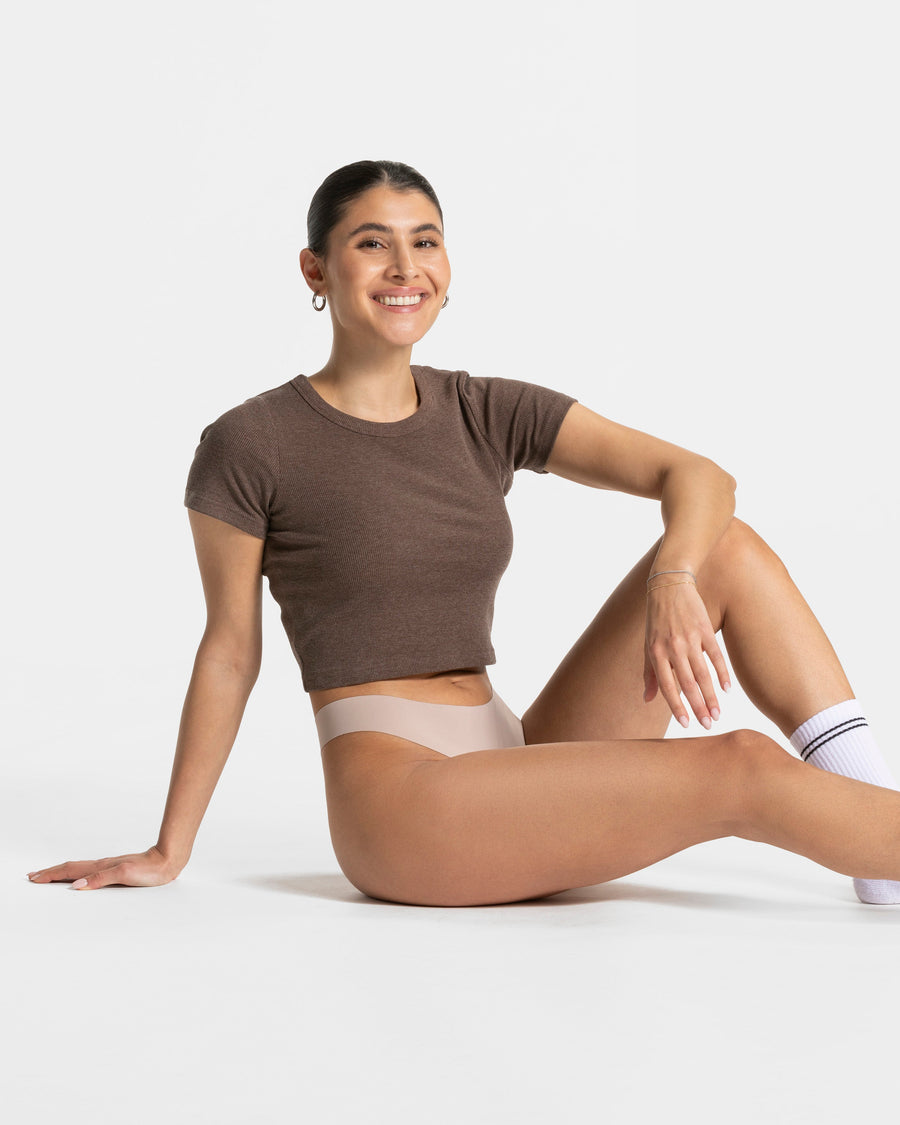 Tanga Seamless Padded (lot de 5) « avoine »
