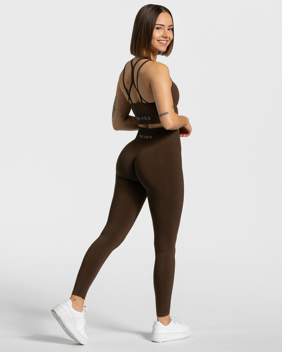 Legging Timeless Scrunch « marron foncé »