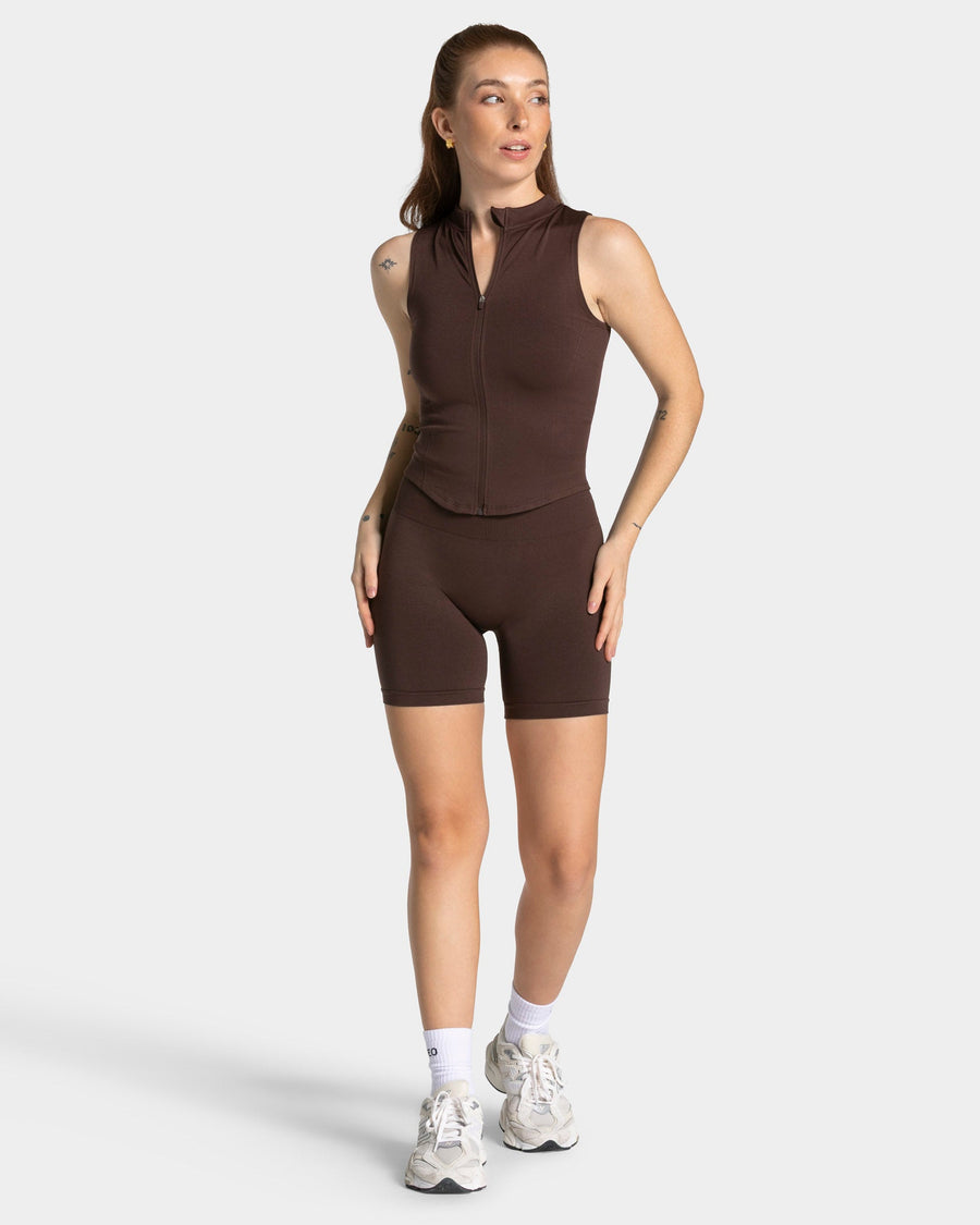 Débardeur zippé Timeless Pro « Espresso »