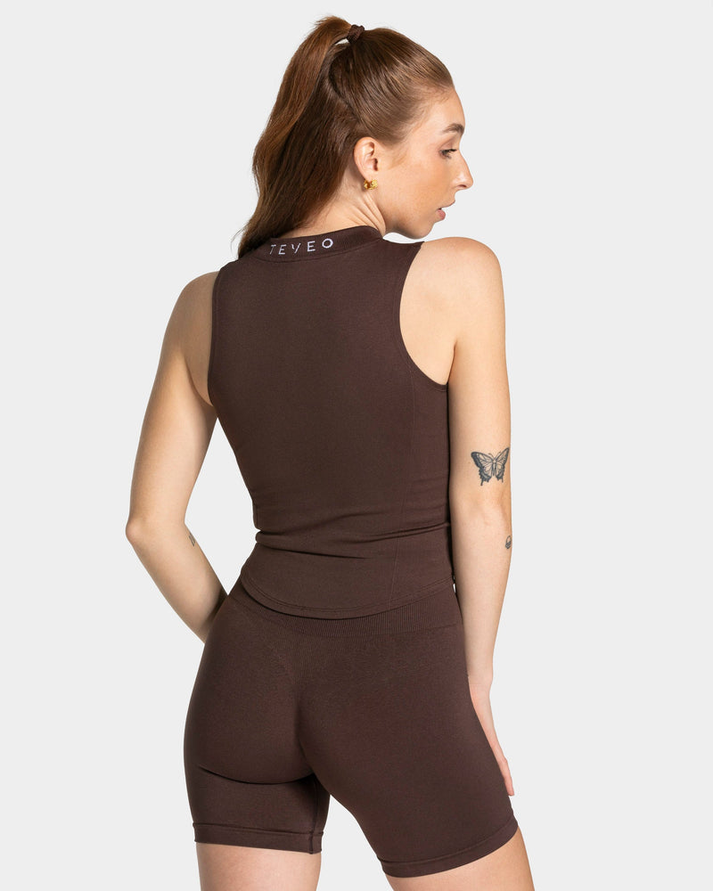Débardeur zippé Timeless Pro « Espresso »