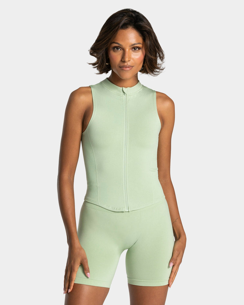 Débardeur zippé Timeless Pro « Ice Matcha »