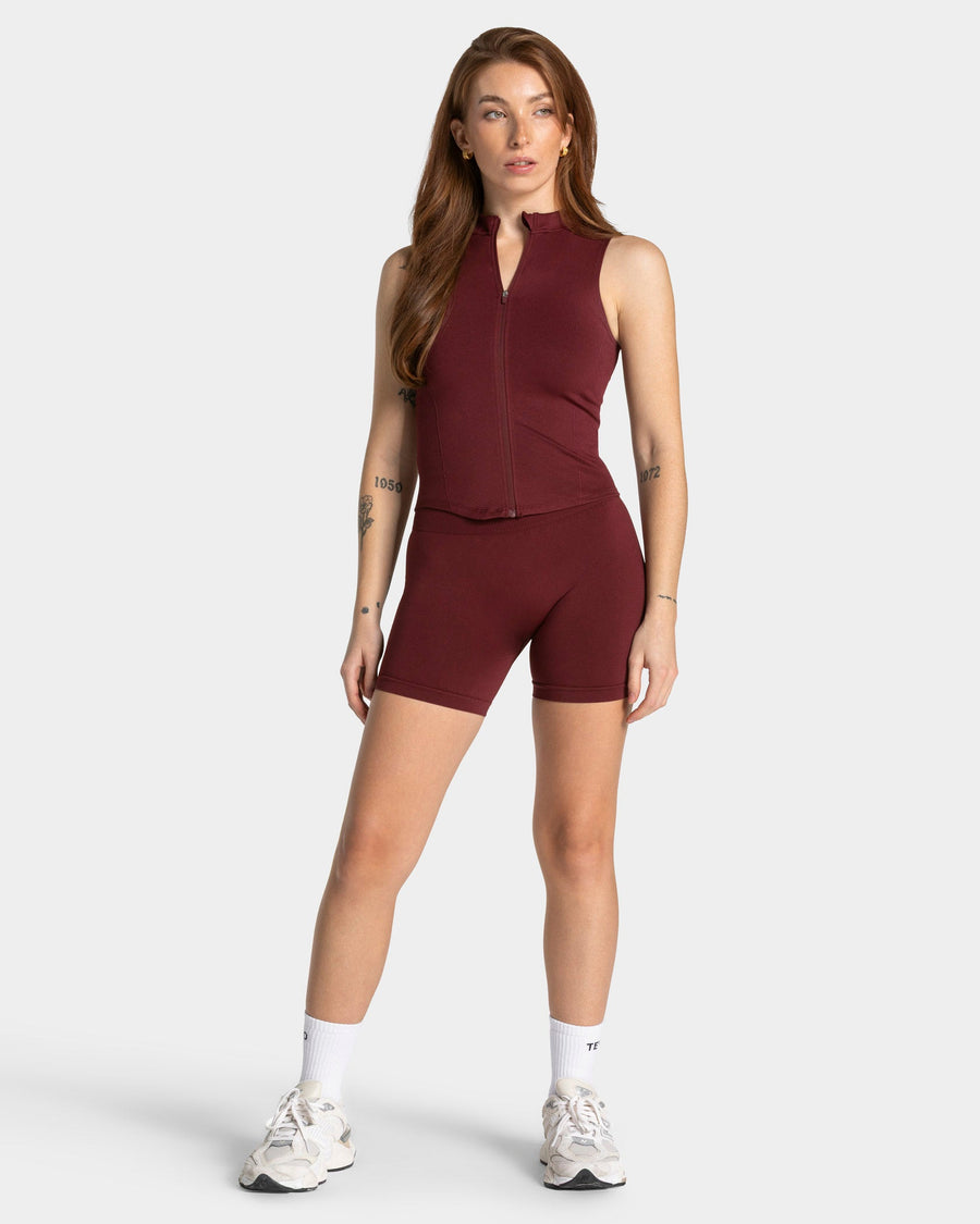 Débardeur zippé Timeless Pro « bordeaux »