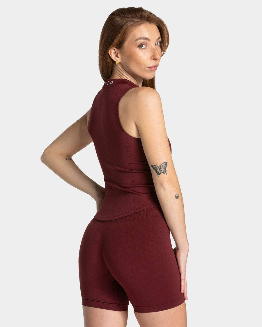 Débardeur zippé Timeless Pro « bordeaux »