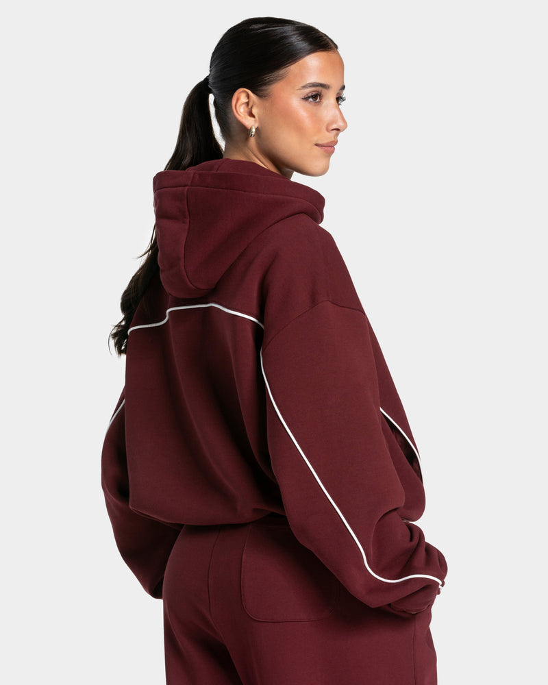 Sweat à capuche Contrastline « bordeaux »