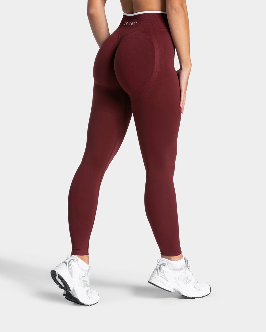 Legging Sculpt Scrunch Contrastline « bordeaux »