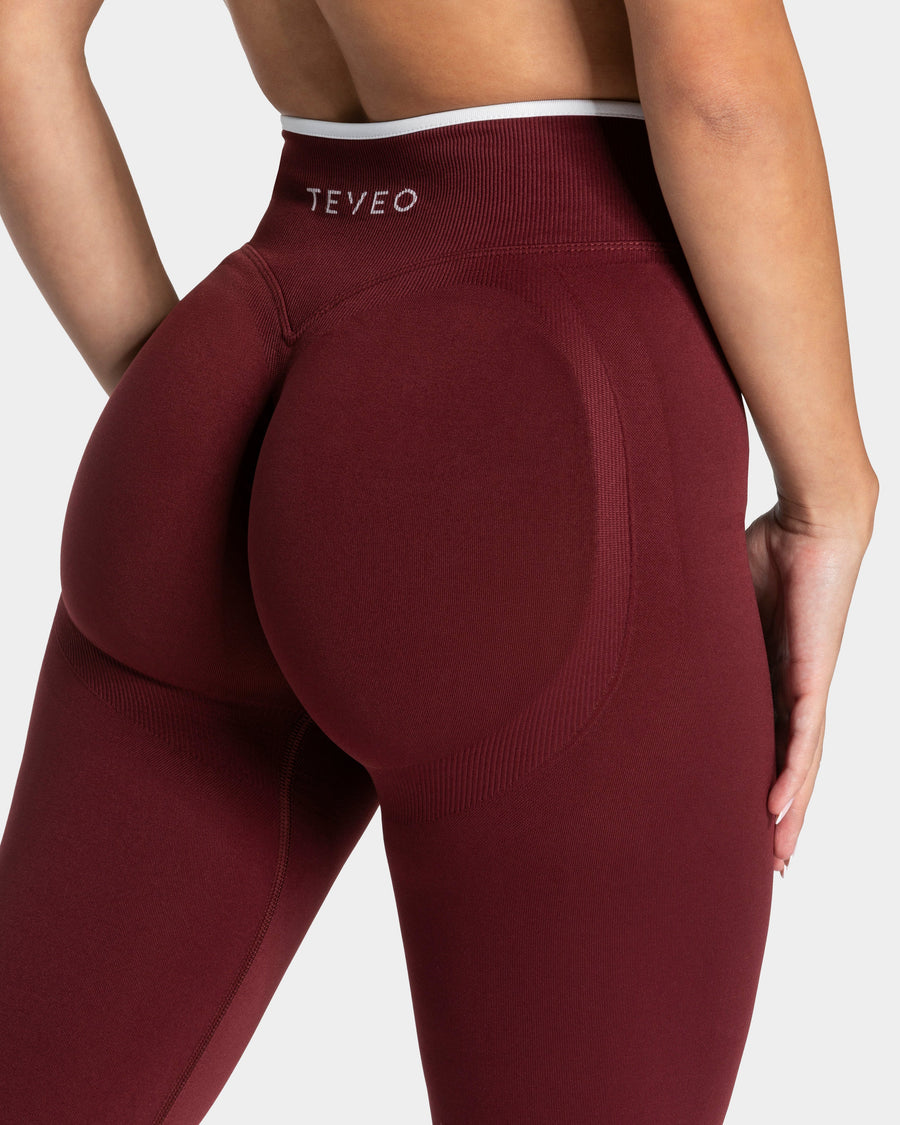 Legging Sculpt Scrunch Contrastline « bordeaux »
