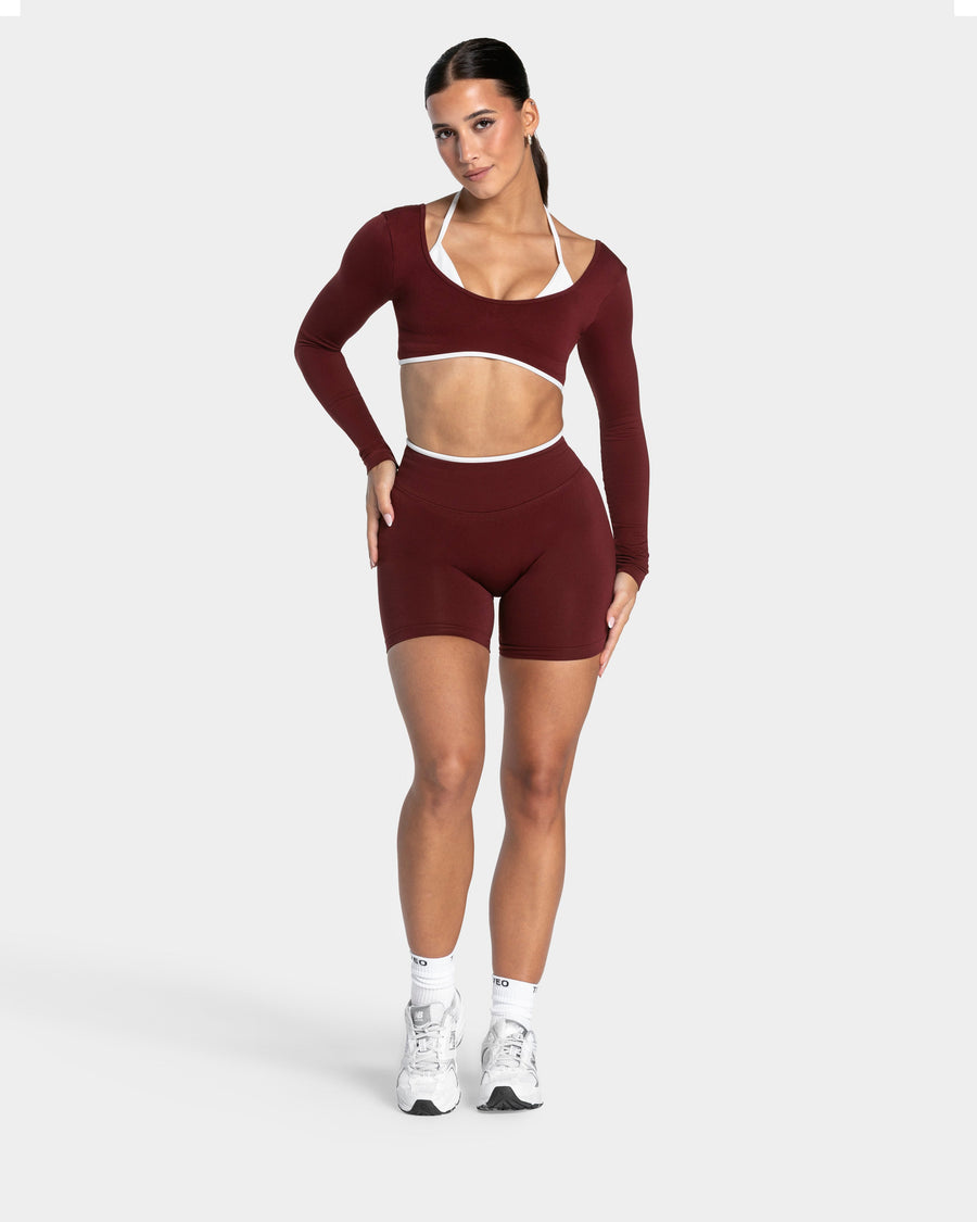 Short Sculpt Scrunch Contrastline « bordeaux »