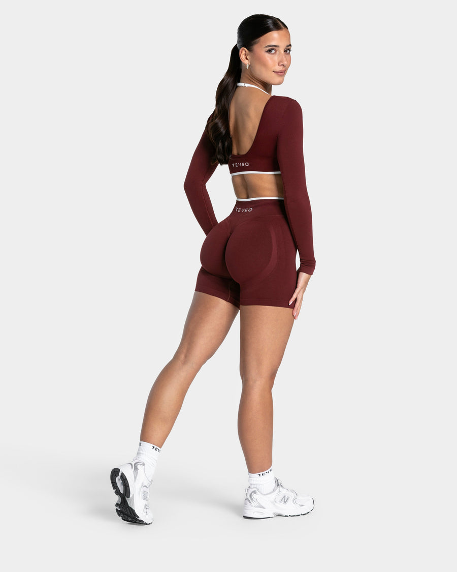 Short Sculpt Scrunch Contrastline « bordeaux »