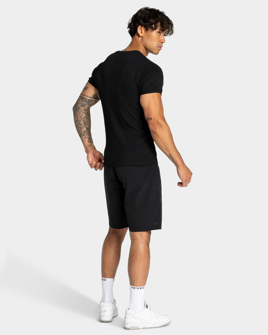 T-shirt côtelé Workout « noir »